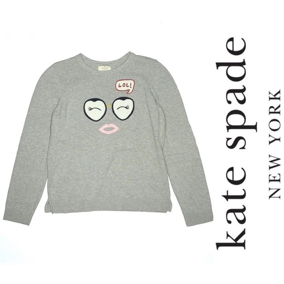 Kate Spade NY Patches Lol knit Girls Sweater - Picture 6 of 9